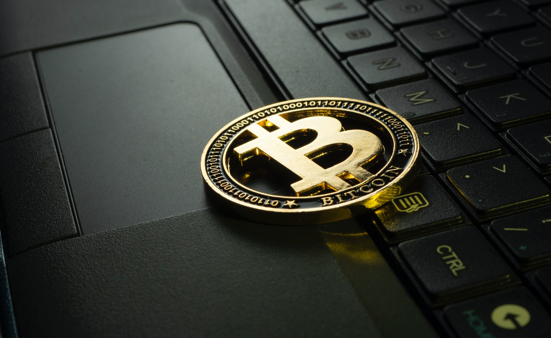 Bitcoin & a laptop