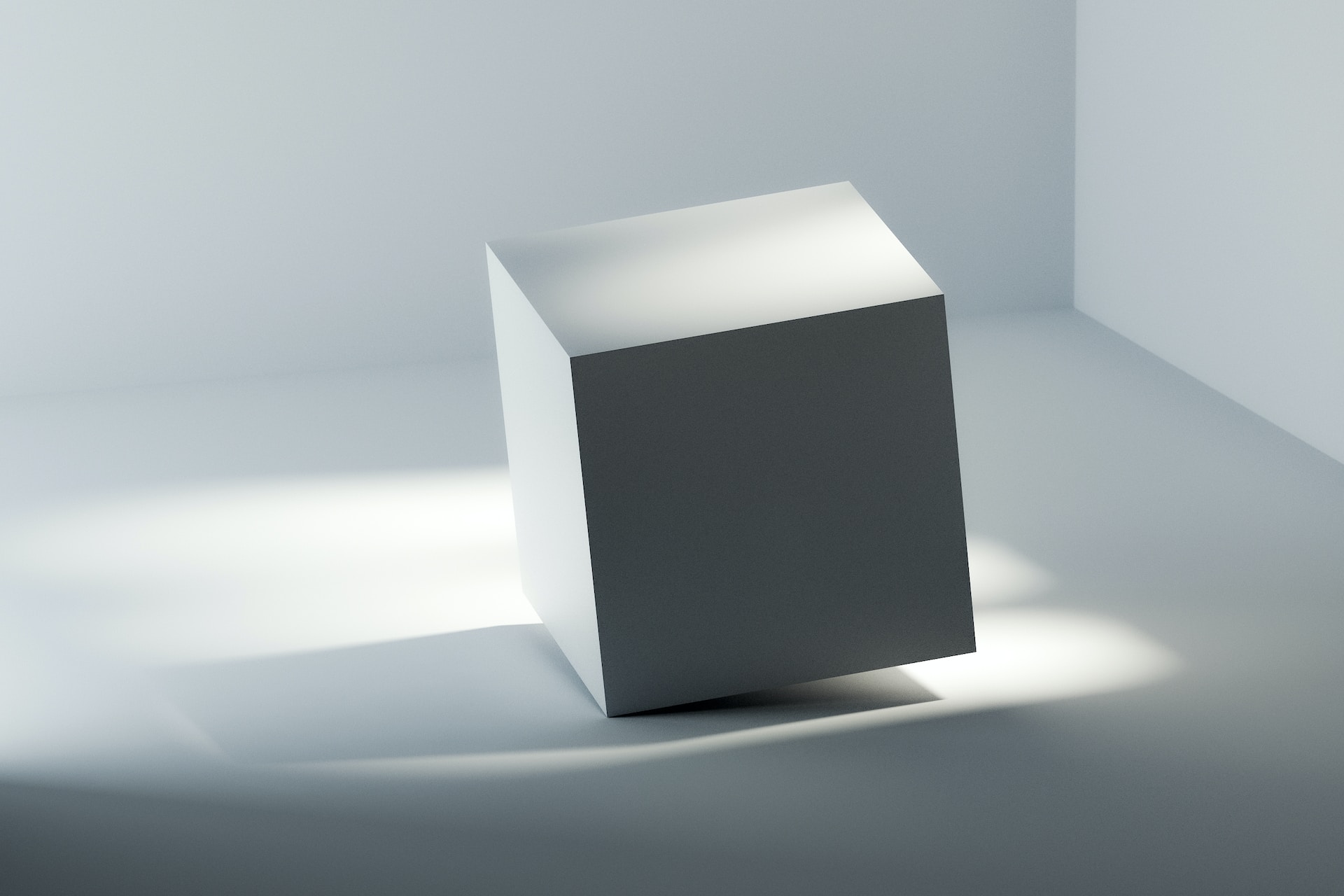 a minimalist wallpaper of a cube
